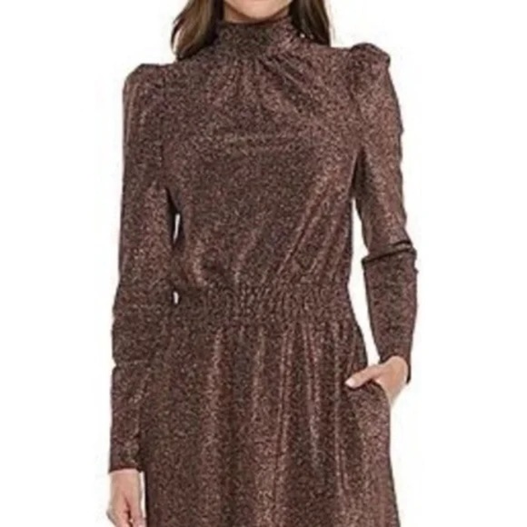 Ryegrass Long Sleeve Mock Neck Knit Dress Black SZ medium - Picture 10 of 10